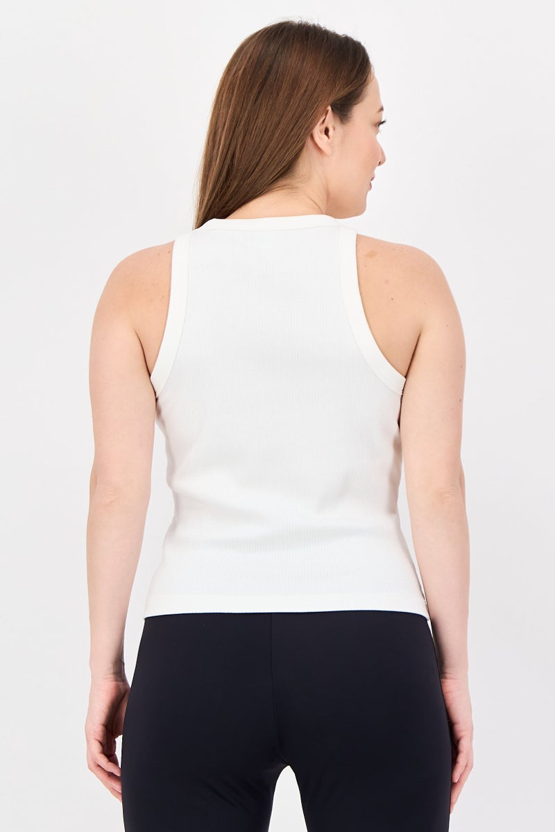 PUMA Women Slim Fit Sleeveless Training Tank Top, White - Image 2